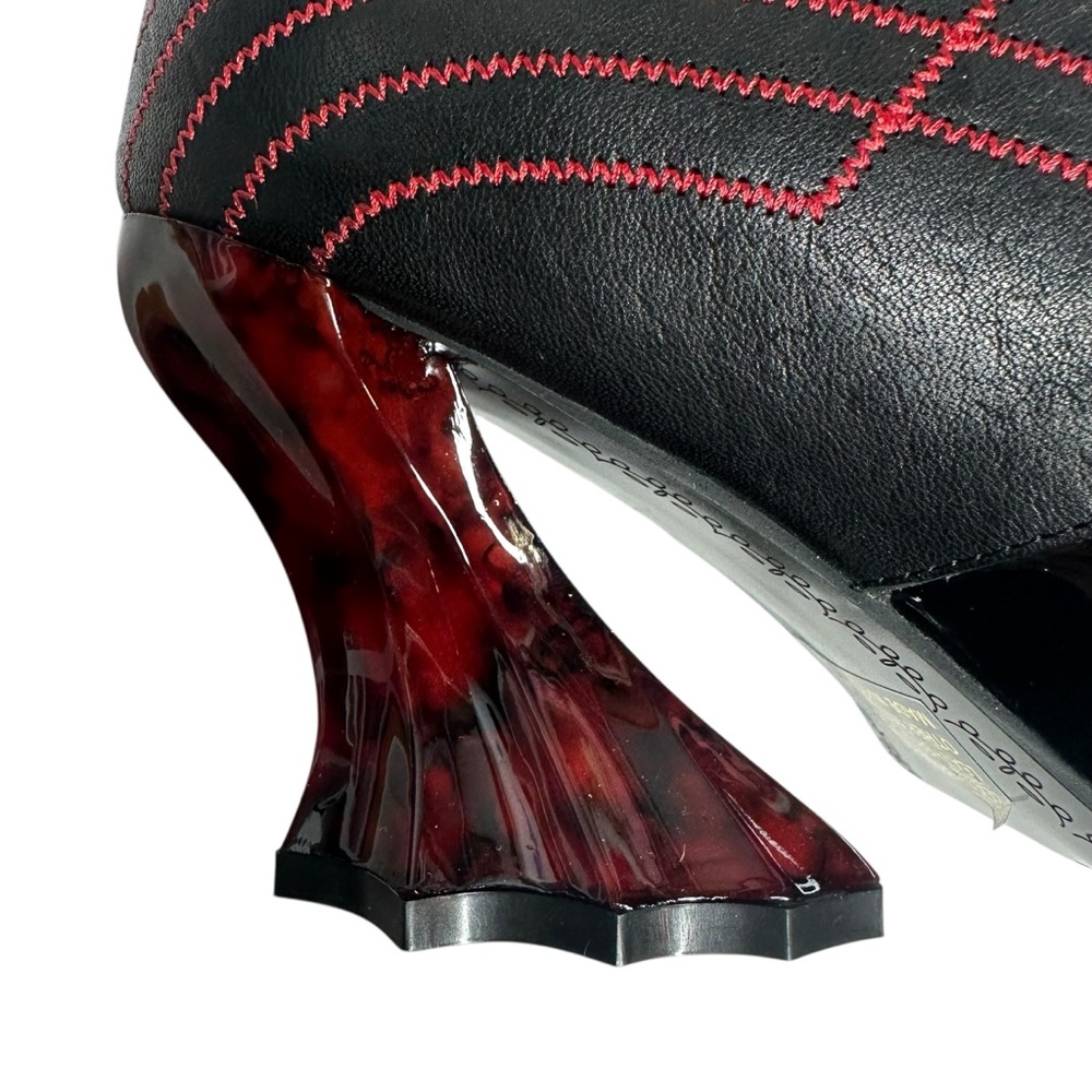 NEW John Fluevog Deliverance Brit Regal Lace-Up Ankle Booties w/ Rococo Heel 7.5 - Picture 10 of 15